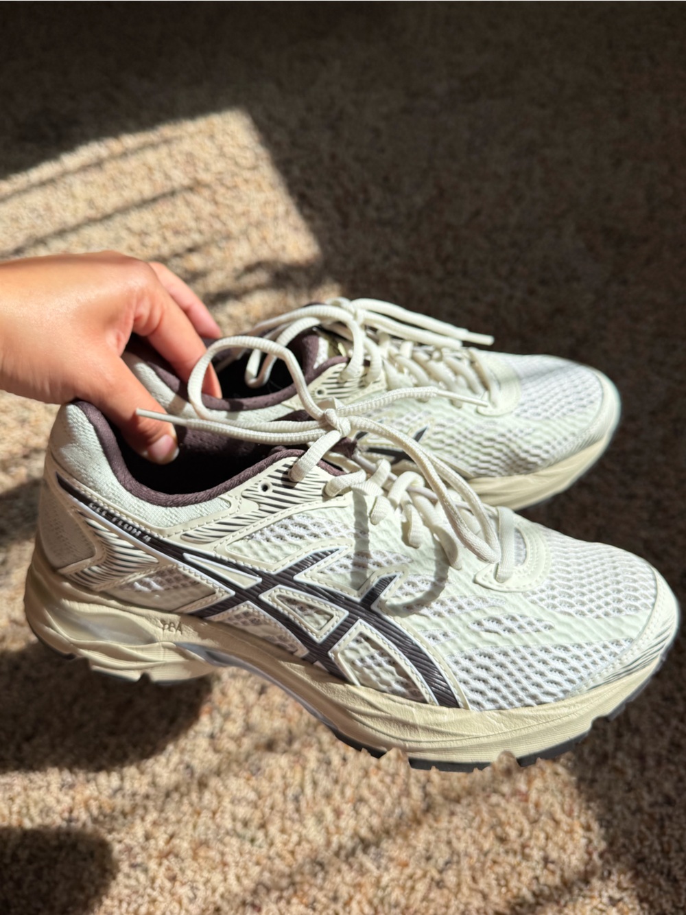 ASICS Women's Cream Athletic Shoes